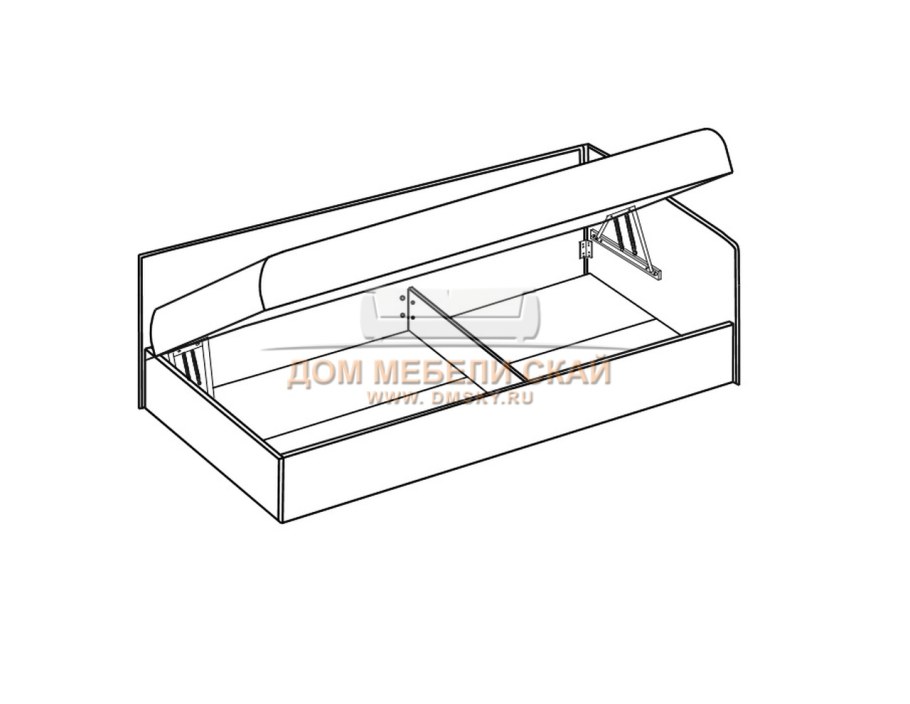 Кровать Боровичи 2-х ярусная с диван-кроватью Боннель