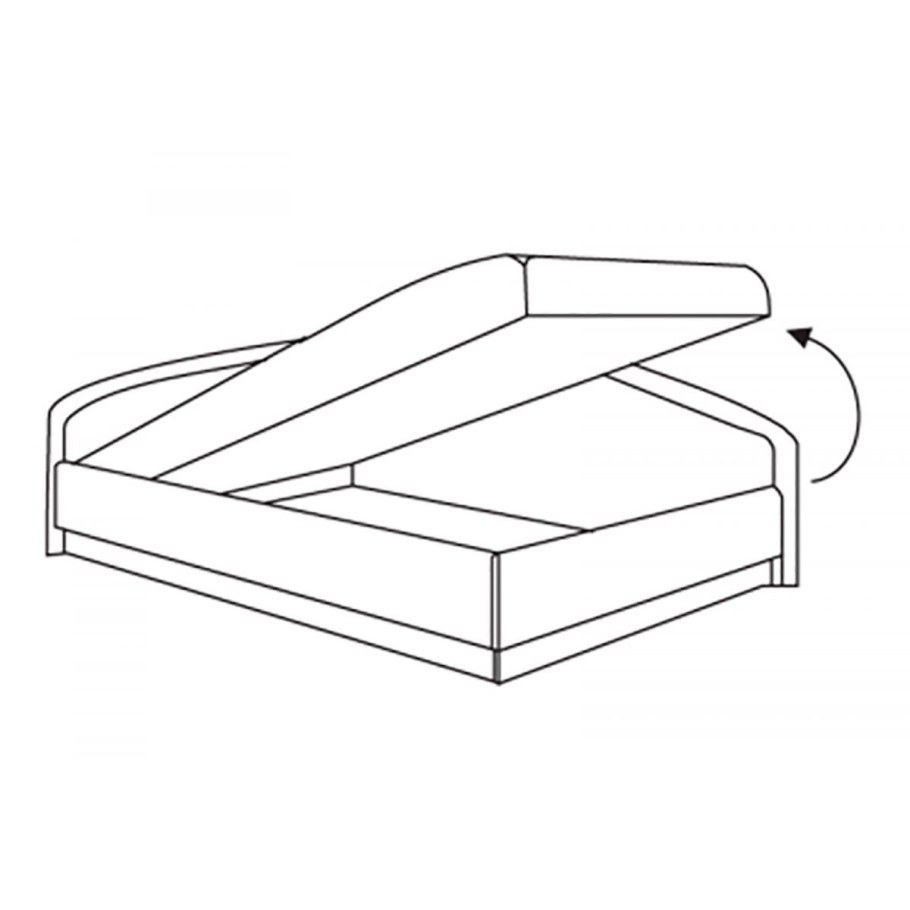 Кровать схематично мультяшно