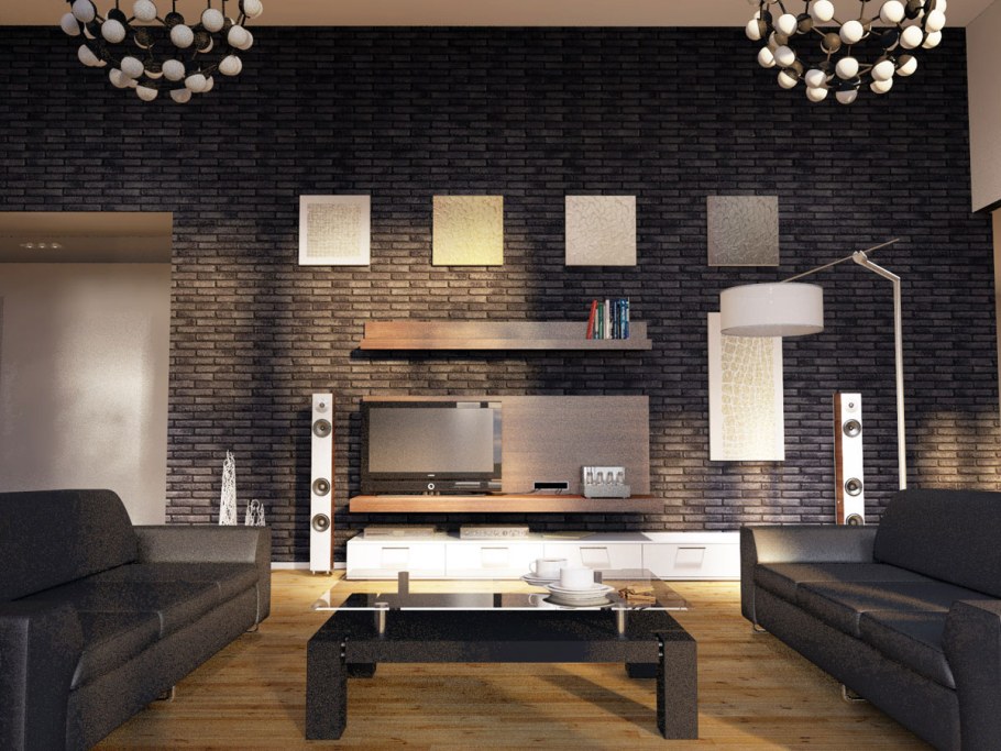 Декоративный кирпич в интерьере