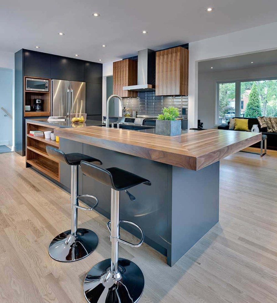 Кухни с островком в современном стиле