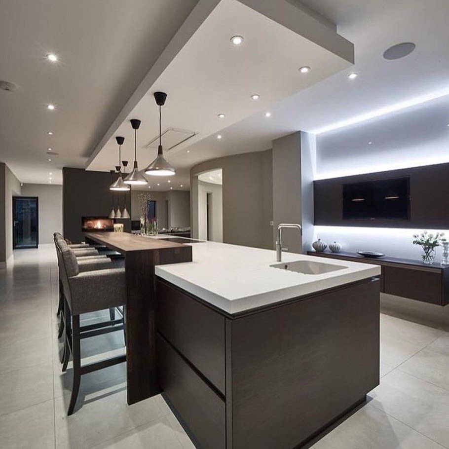 Кухни с островом в современном стиле
