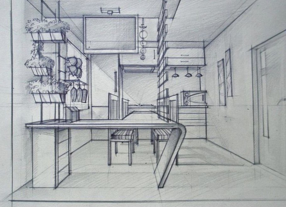 Эскиз интерьера