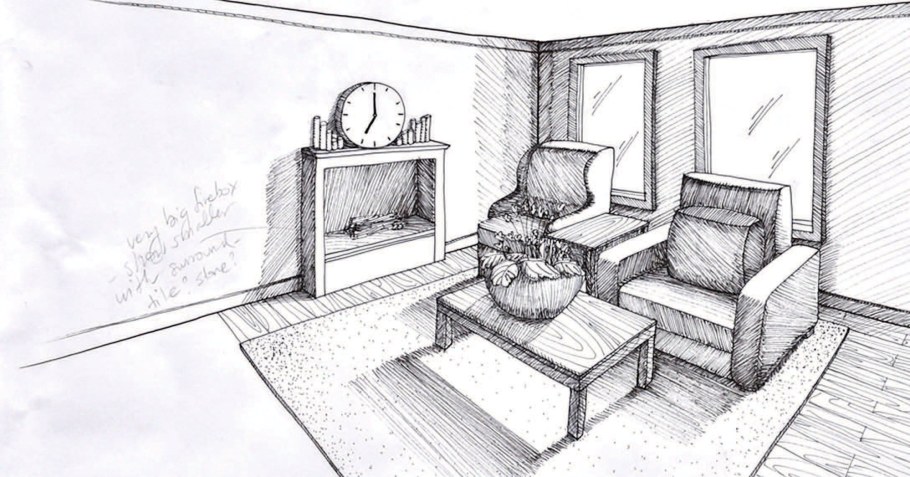 Угловая перспектива комнаты