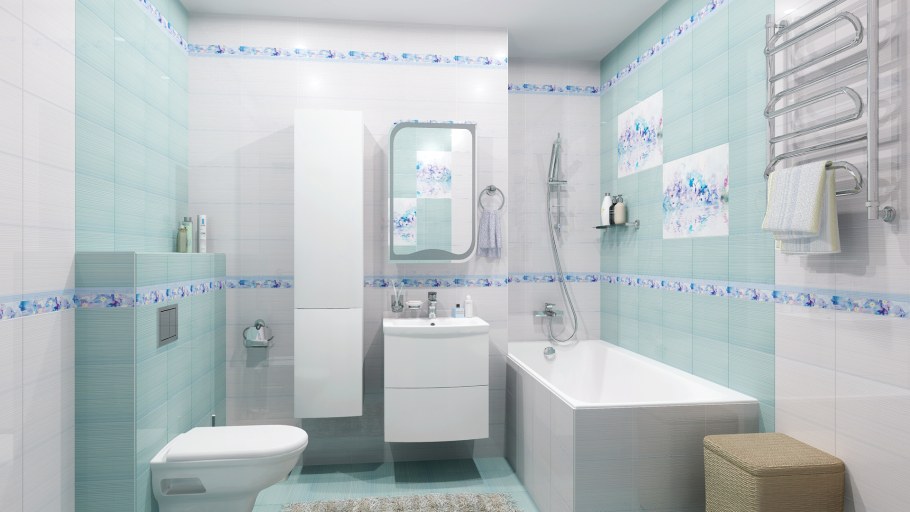 Плитка настенная Reef 20x30 см 1.2 м2 цвет голубой