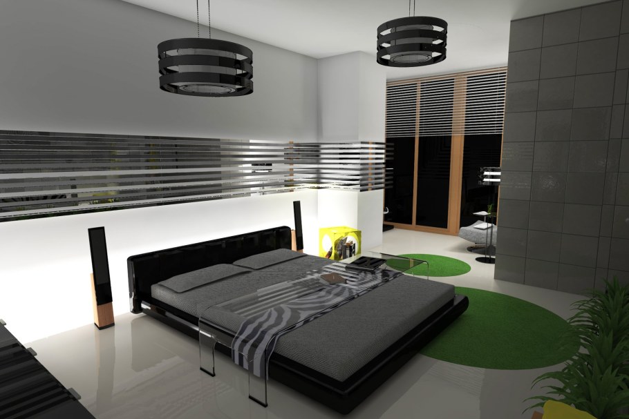 Спальная комната хайтек