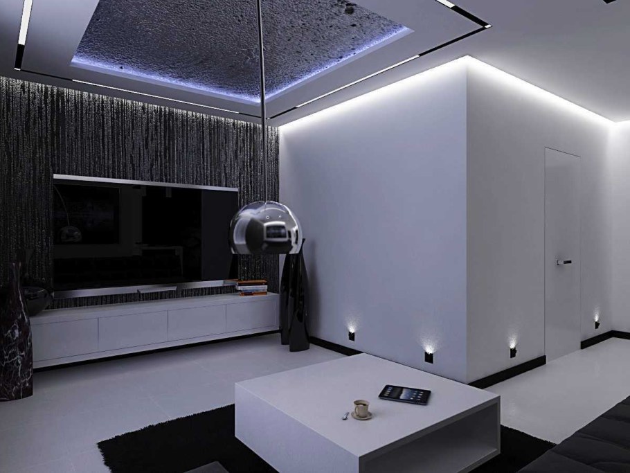 Интерьер в черно белых тонах