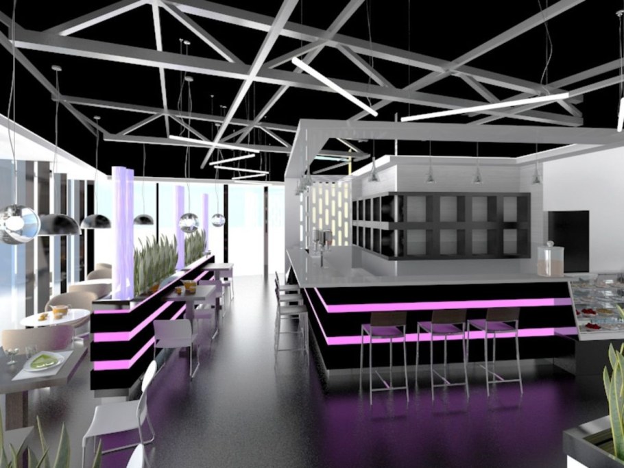 Банкетный зал в стиле хайтек