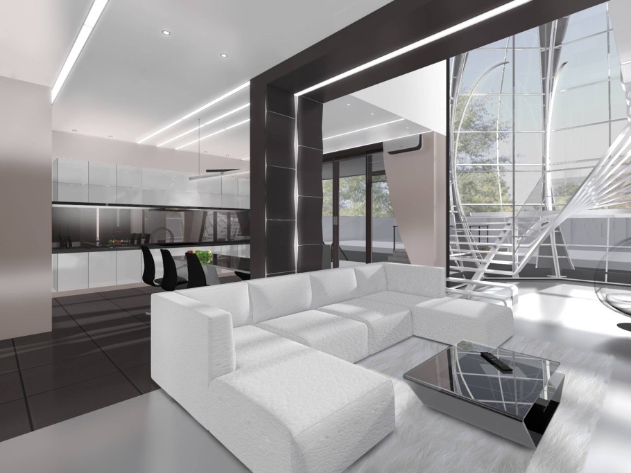 Хай тек стиль в интерьере