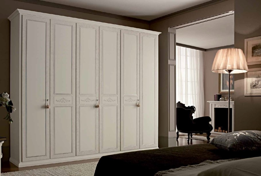 Белый шкаф классика 3ддд