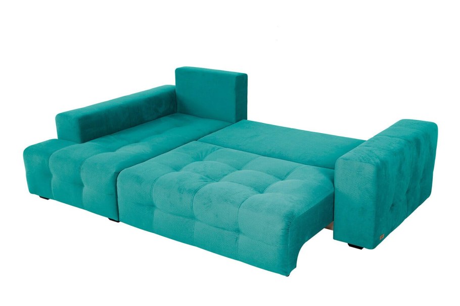 Диван Питсбург угловой бирюзовый