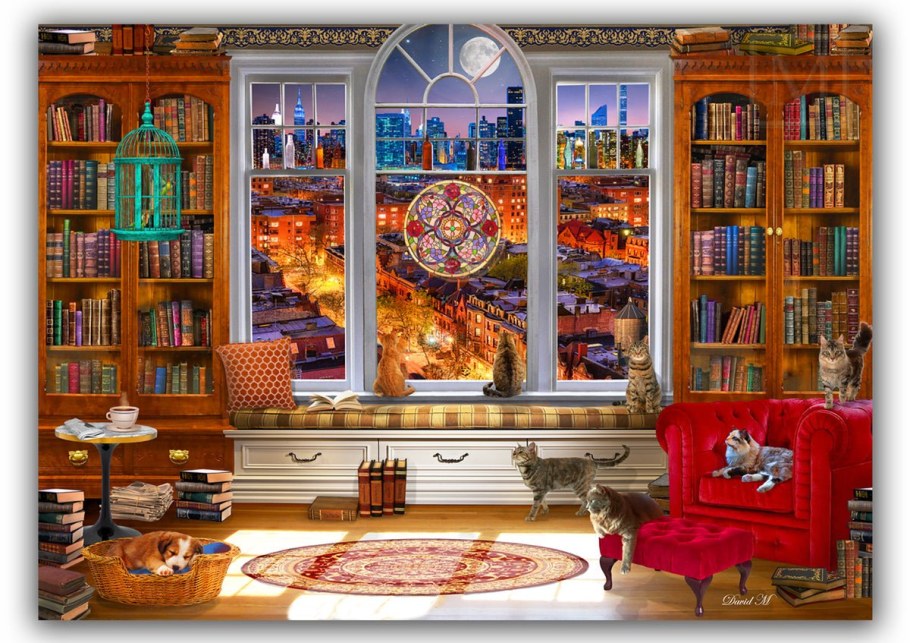 Пазл интерьер мебель