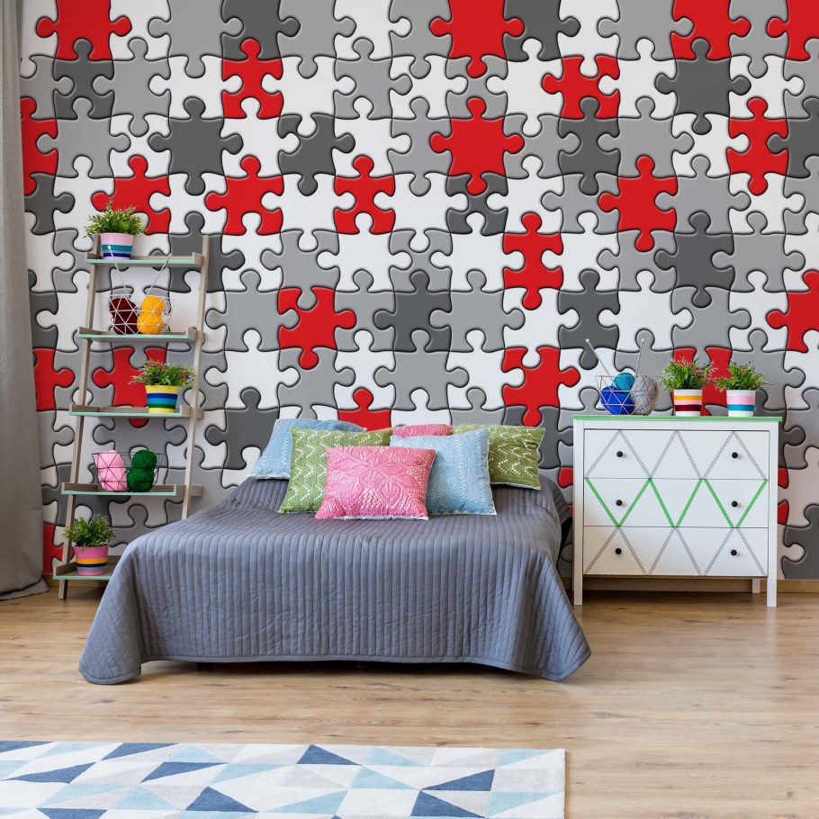 Декор стен из пазлов