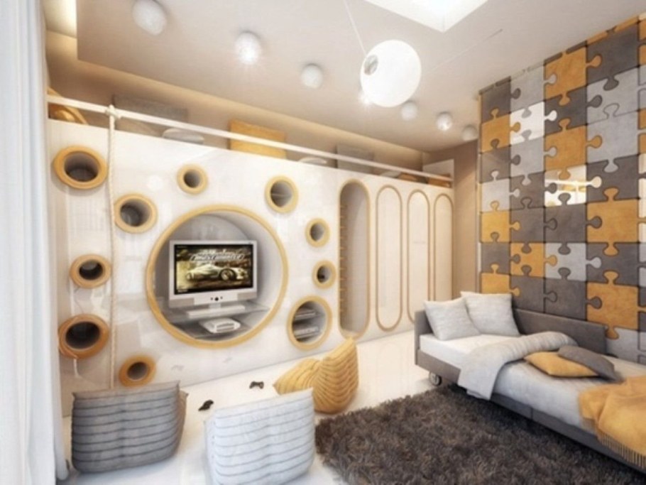 Детская комната с мягкой стеной