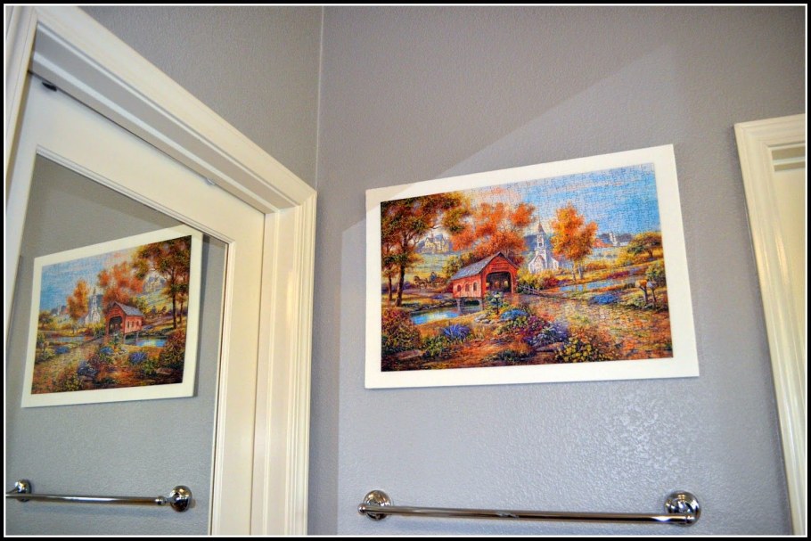 Картины из пазлов в интерьере