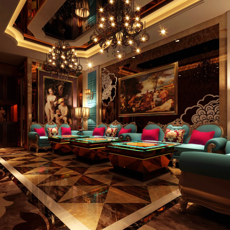 Интерьер в стиле казино
