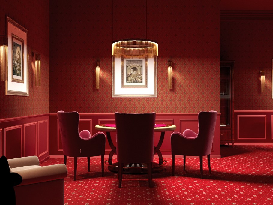 Ретро казино интерьер