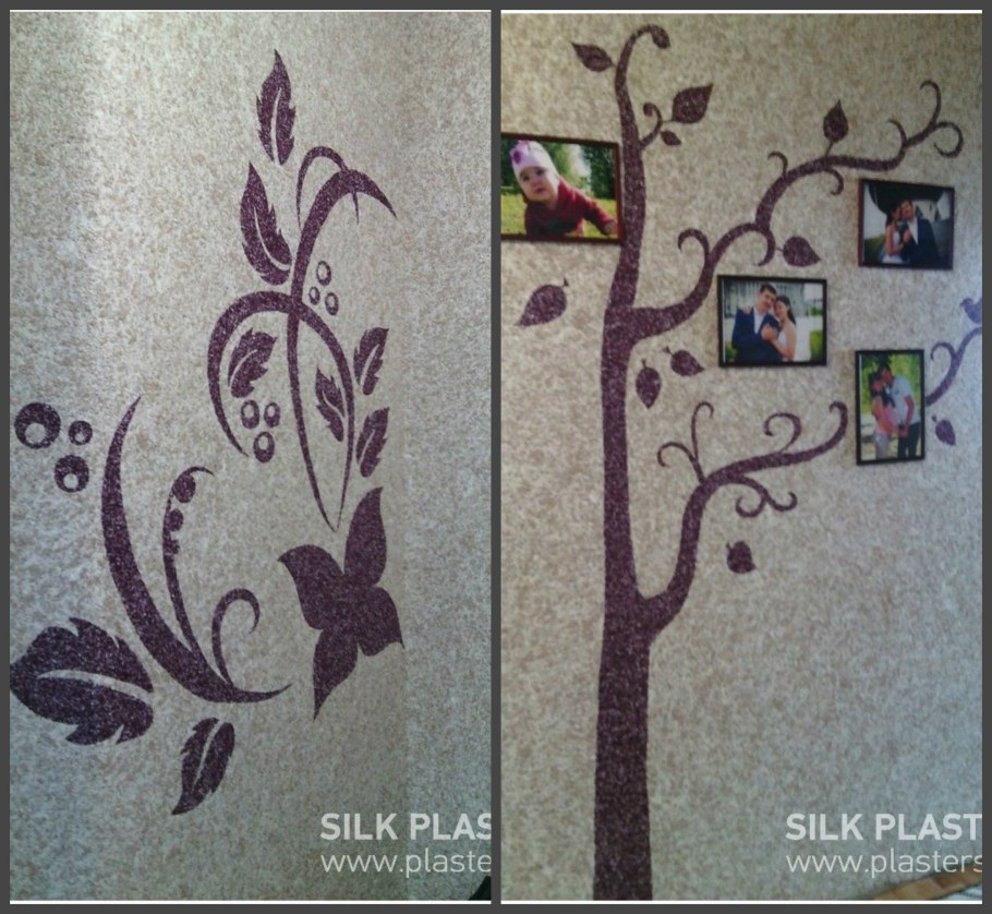 Декор жидкими обоями