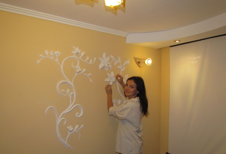 Лепнина на стене своими руками