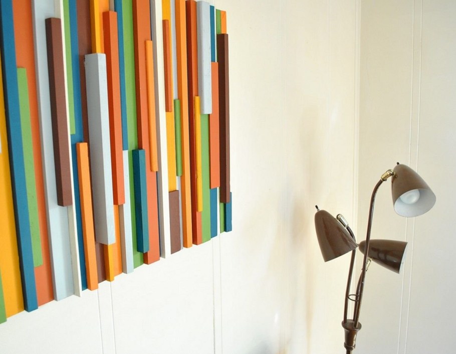 Деревянные рейки цветные