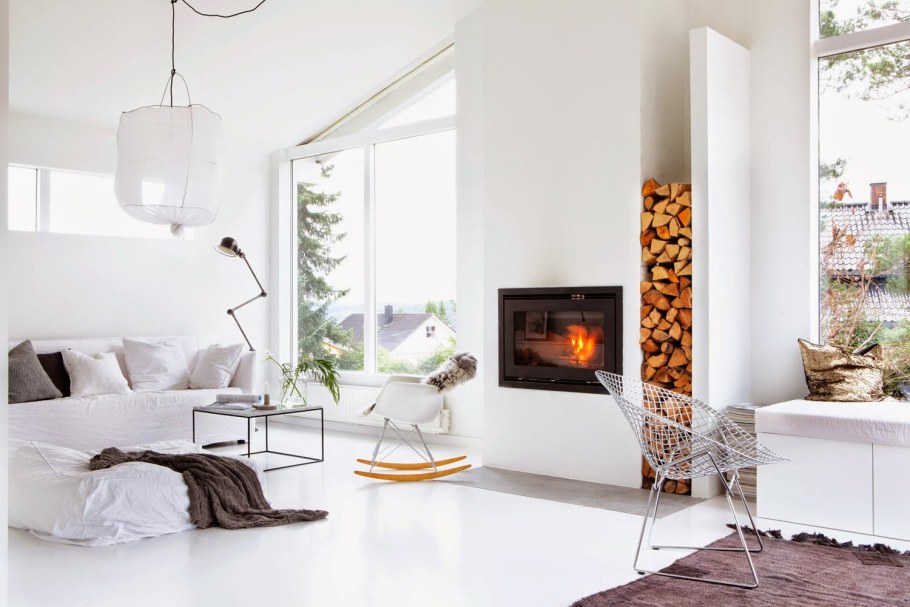 Биокамин в стиле Сканди
