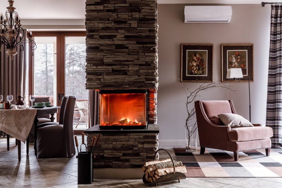 Отделка камина