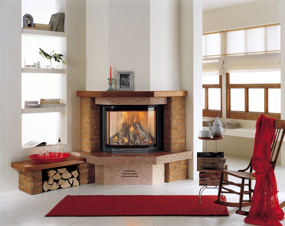 Современная отделка камина