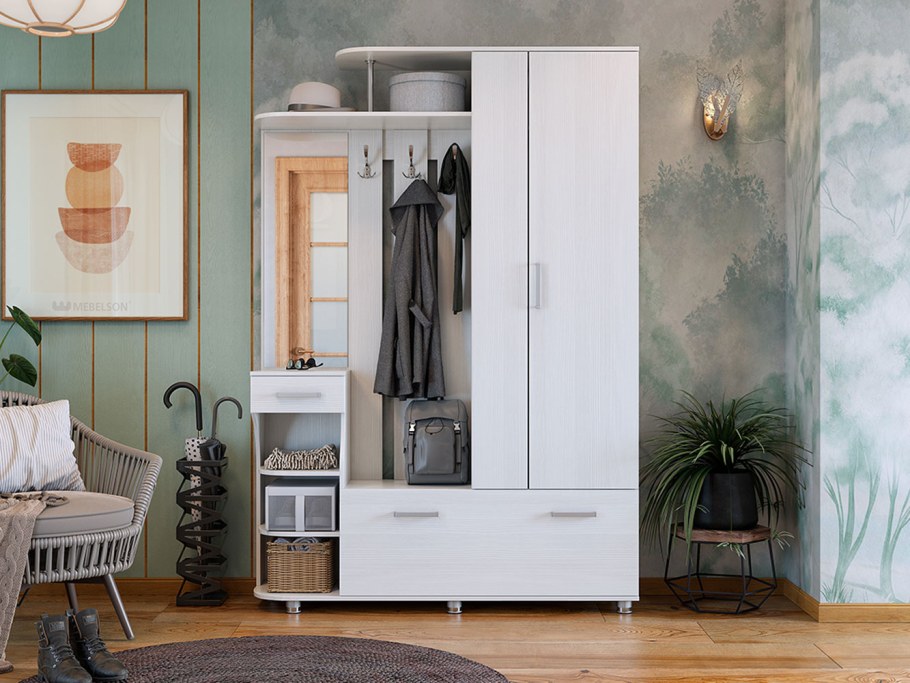 Прихожая Барселона-2 (белый рамух)