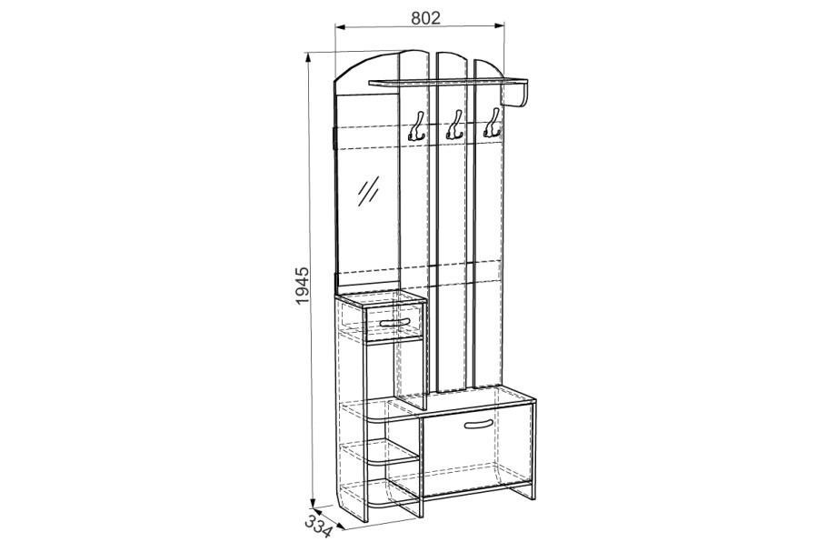 Прихожая Мила Мебельсон венге