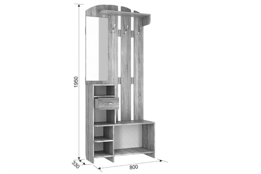 Прихожая Мила дуб Млечный