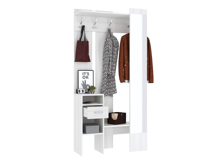 Прихожая Агата белый рамух Мебельсон