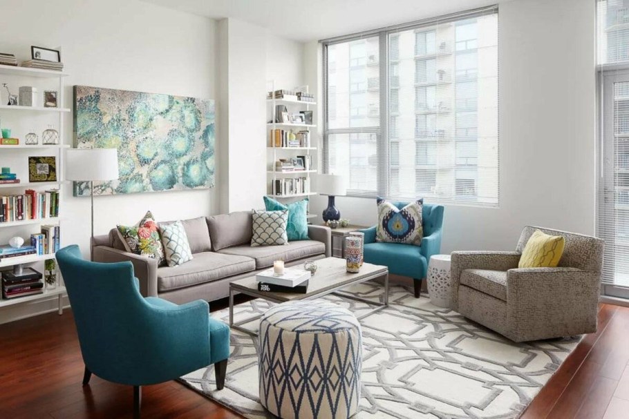 Интерьер в бирюзовых тонах