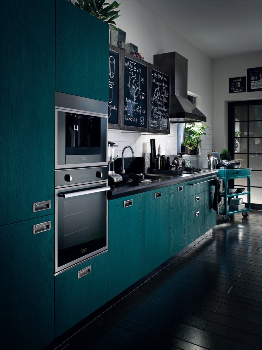 Кухня Scavolini голубая