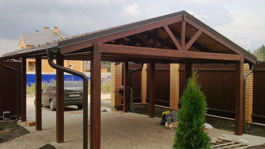Навес из дерева