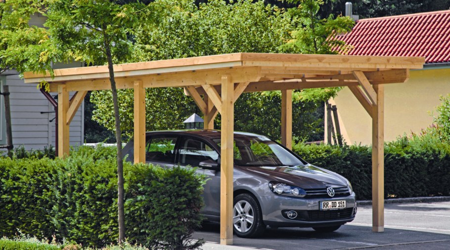 Навес деревянный односкатный 2х2