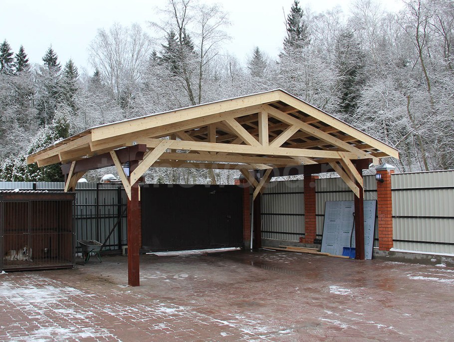 Деревянный автонавес 6х6 Пушкин