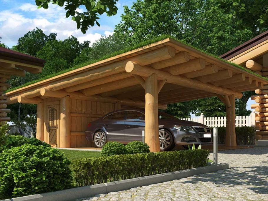 Тимбер фрейм навесы