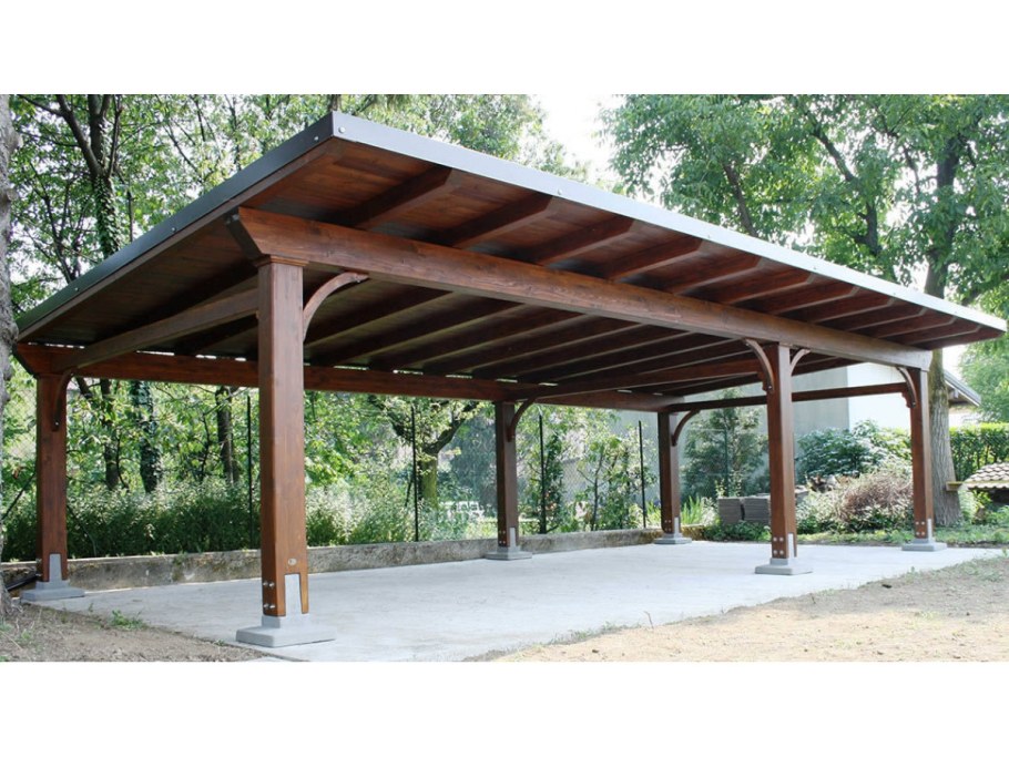 Навес 12х6 односкатной крышей