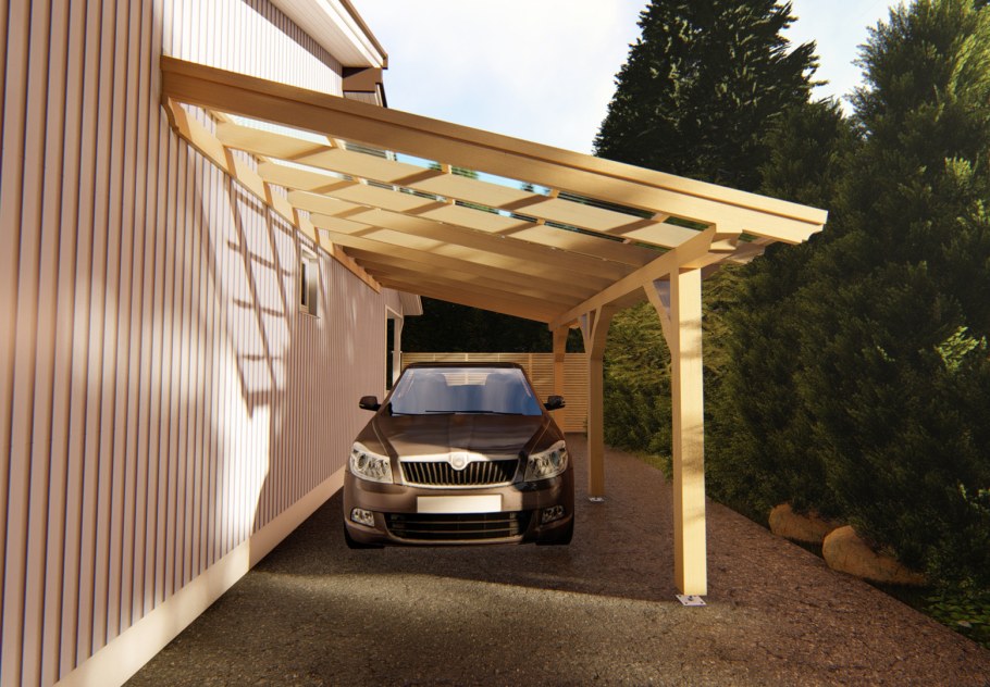 Навес односкатный 10x4