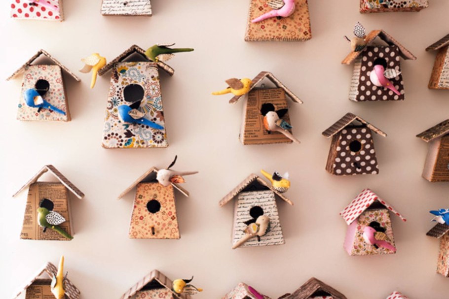 Декор из скворечников