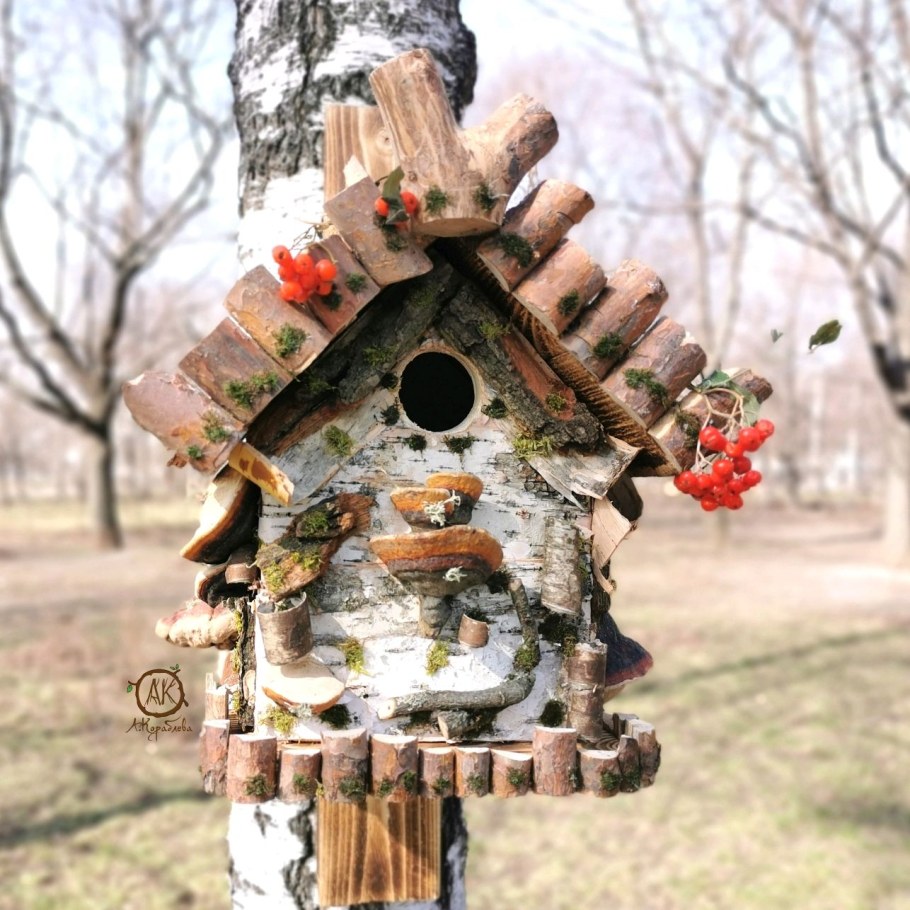 Декоративные скворечники для сада