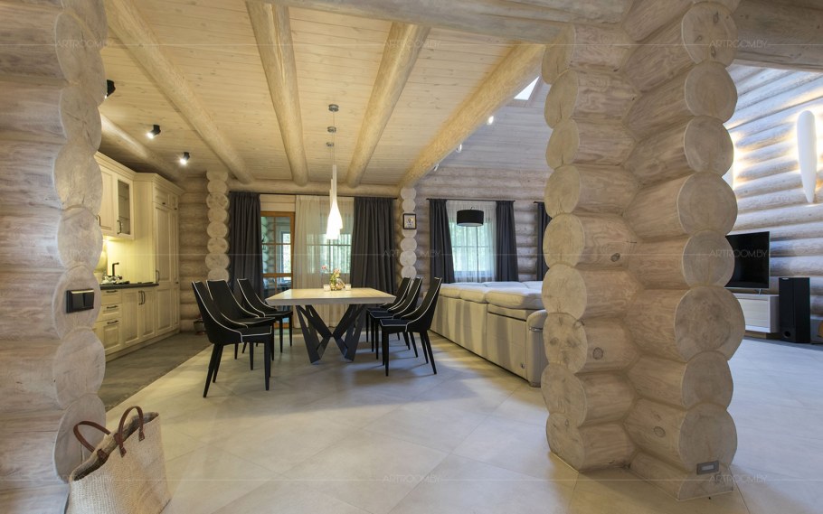 Дом из бревна внутренняя отделка