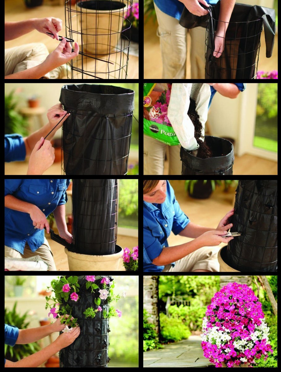 Вертикальная клумба для петунии