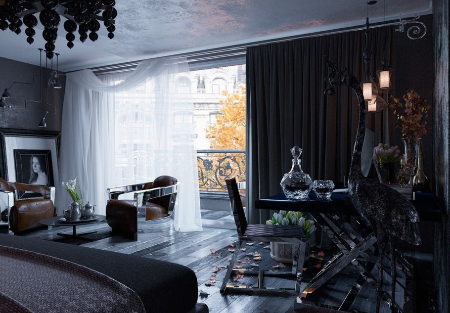 Квартира в готическом стиле современная