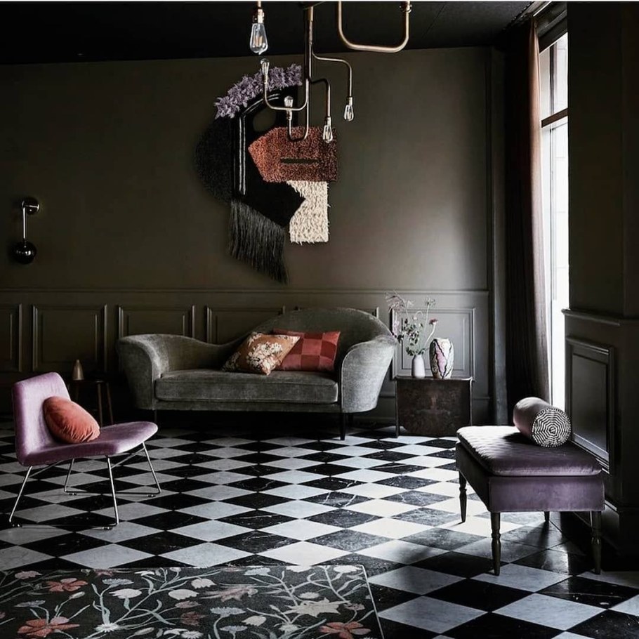 Богемский интерьер темный