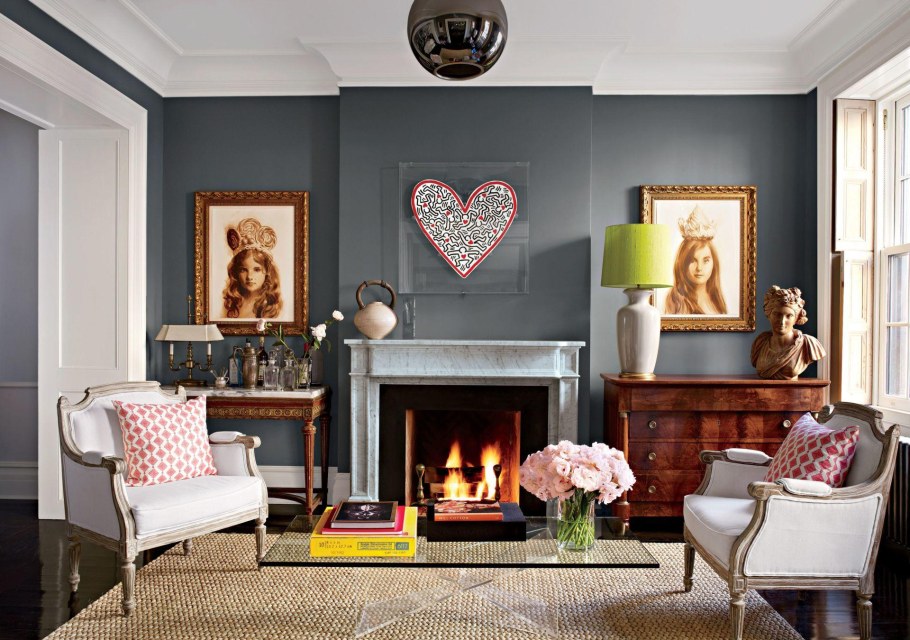 Камин в классическом интерьере