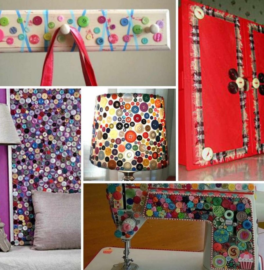 Декор для дома из пуговиц