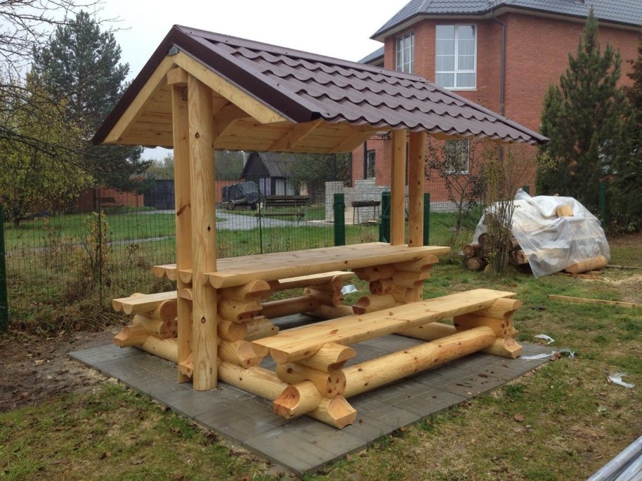 Малые архитектурные формы из бревна