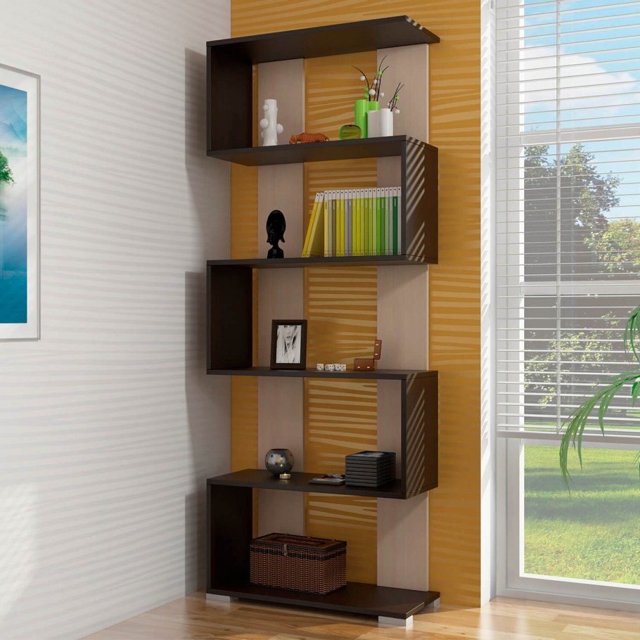 Стеллаж венге дуб молочный