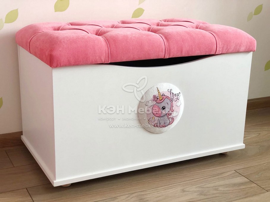 Ящик для игрушек с мягким сиденьем