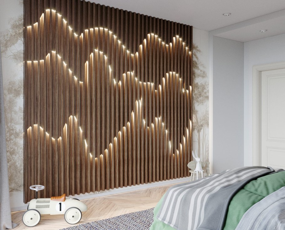 Реечные 3d-панели dekotech Wood d375pr